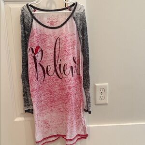 L.O.L. Vintage Pink and Gray Long Sleeve Tee